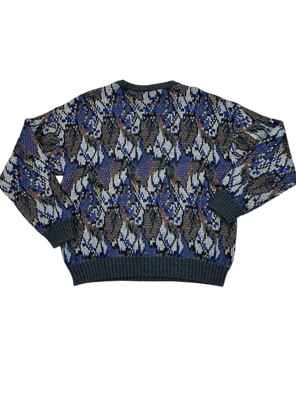 Profile Patterned Crewneck Sweater in Navy, blue - Picture 2 of 4